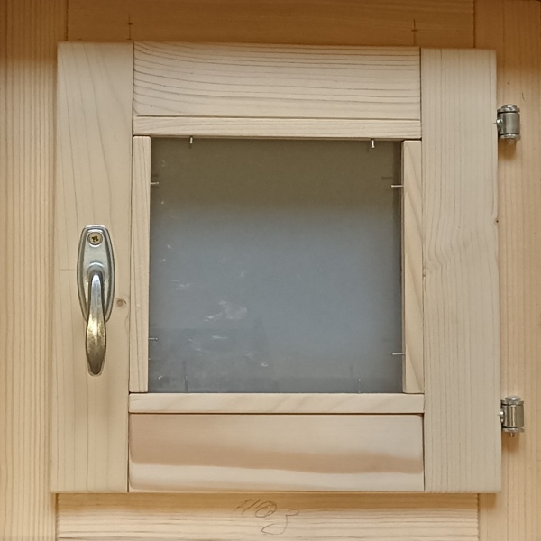 Окно деревянное с двойным остеклением Графит60*60